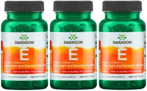 3 x E-400 Naturalna Witamina E 400IU 100kaps, Swanson