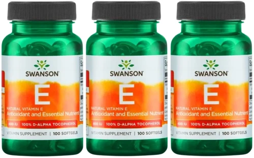 3 x E-400 Naturalna Witamina E 400IU 100kaps, Swanson.webp