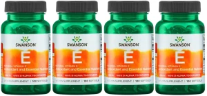 4 x E-400 Naturalna Witamina E 400IU 100kaps, Swanson
