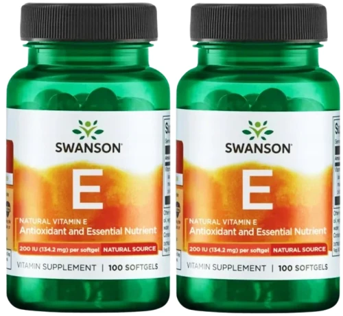 2 x Witamina E Naturalna 200IU 100kaps, Swanson.webp