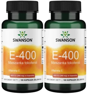 2 x E-400 Mieszanka tokoferoli Witamina E 400IU 100sgels, Swanson