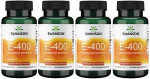 4 x E-400 Mieszanka tokoferoli Witamina E 400IU 100sgels, Swanson