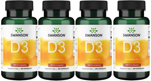 4 x D-3 Witamina 2000IU 250kaps, Swanson.webp