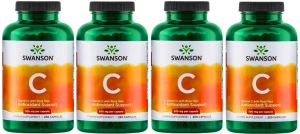 4 x C Vitamin with Rose Hips - Witamina C  + dzika róża 250 kaps, Swanson