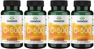 4 x C-500 Witamina C z Dziką różą 100kaps, Swanson