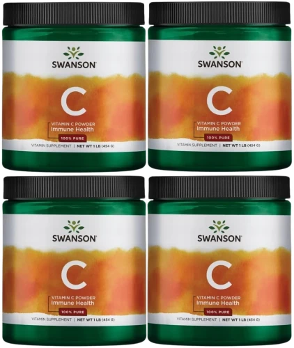 4 x Witamina C Powder - Witamina C Proszek 100% czystości 454g, Swanson.webp