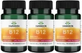3 x B12 Witamina B-12 smak truskawkowy 1000mcg 100 do ssania, Swanson.webp