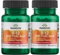 2 x B-12 with Folic Acid - Witamina B-12 &amp; kwas foliowy 60 tabs. Swanson.webp