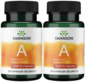 2 x Witamina A 10.000IU 250sgels, Swanson