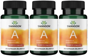 3 x Witamina A 10.000IU 250sgels, Swanson