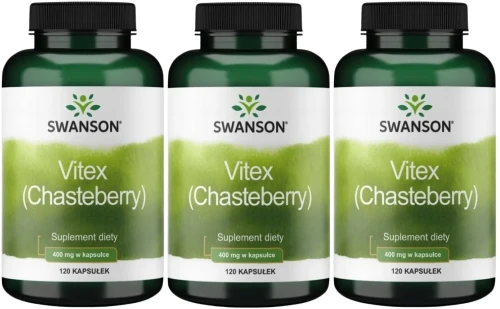 3 x Vitex (Chasteberry)  400mg 120kaps, Swanson.webp