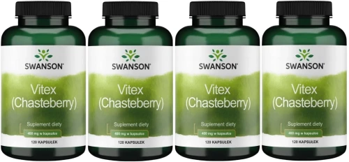 4 x Vitex (Chasteberry)  400mg 120kaps, Swanson.webp