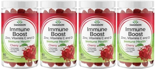 4 x Immune Boost  smak wiśniowy 60 gumisiów, Swanson.webp