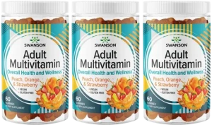 3 x Swanson Adult Multivitamin - Żelki multiwitaminowe dla dorosłych 60 żelek - Odporność Metabolizm Energia