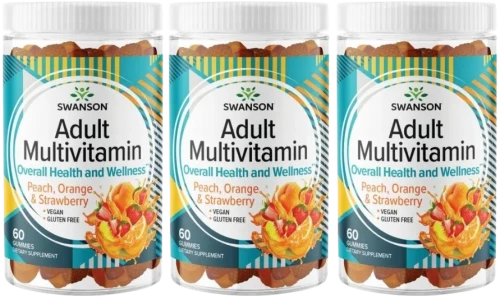 3 x Adult Multivitamin - Żelki multiwitaminowe dla dorosłych 60gumi, Swanson.webp