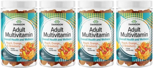 4 x Adult Multivitamin - Żelki multiwitaminowe dla dorosłych 60gumi, Swanson.webp