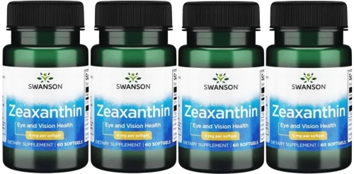 4 x Zeaxanthin Eye and Vision -  Zeaksantyna  4mg 60kaps, Swanson.webp