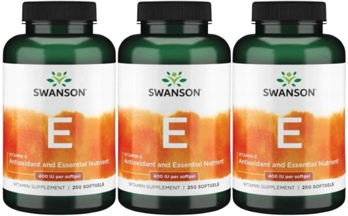 3 x E Natural Vitamin E - Witamina E Naturalna 400IU 250kaps, Swanson.webp