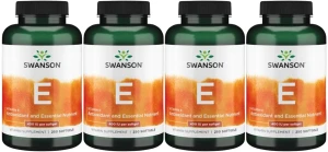 4 x E Natural Vitamin E - Witamina E Naturalna 400IU 250kaps, Swanson