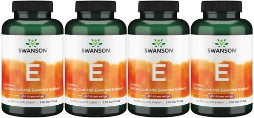 4 x E Natural Vitamin E - Witamina E Naturalna 400IU 250kaps, Swanson.webp