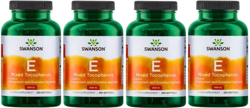 4 x E Mixed Tocopherols - Witamina E mieszanka 400IU Tokotrienole 250 sgels, Swanson.webp