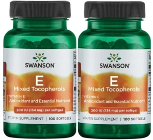 2 x E Mixed Tocopherols - Witamina E mieszanka 200IU 100sgels, Swanson