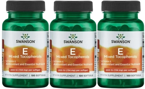 3 x E Mixed Tocopherols - Witamina E mieszanka 200IU 100sgels, Swanson.webp