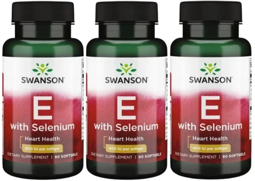 3 x E with Selenium - Witamina E &amp; Selen 90kaps, Swanson.webp