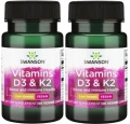 2 x Viamins D3 &amp; K2 - Witamina D3 2000IU &amp; K2 75mcg 60vcaps, Swanson.webp