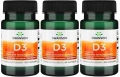 3 x D3 Vitamin D3 - Witamina D-3 1000IU 60 kaps, Swanson.webp