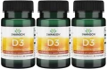 3 x D3 Vitamin D3 1000 IU - Witamina D-3 1000IU 30 kaps, Swanson.webp