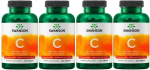 4 x C - Buffered Vitamin C - Witamina C500 buforowana 250t, Swanson