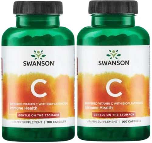 2 x C - Buffered Vitamin C with Bioflavonoids - Witamina C500 buforow + bioflaw 100k, Swanson.webp