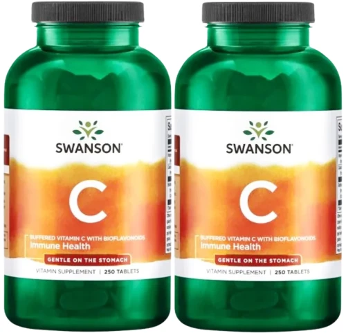 2 x C- Buffered Vitamin C - Witamina C1000 buforow + bioflaw 250t, Swanson.webp