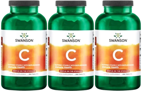 3 x C- Buffered Vitamin C - Witamina C1000 buforow + bioflaw 250t, Swanson.webp