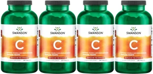 4 x C- Buffered Vitamin C - Witamina C1000 buforow + bioflaw 250t, Swanson