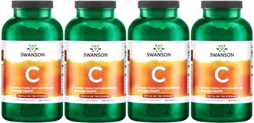 4 x C- Buffered Vitamin C - Witamina C1000 buforow + bioflaw 250t, Swanson.webp