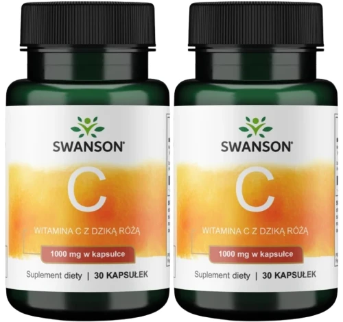 2 x C- Witamina C1000 z Dziką Różą 30 kaps, Swanson.webp