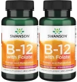 2 x B-12 with Folate - Witamina B-12 1000mcg 250 do ssania, Swanson.webp