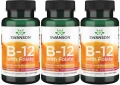 3 x B-12 with Folate - Witamina B-12 1000mcg 250 do ssania, Swanson.webp