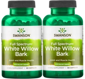 2 x FS White Willow Bark - Kora Wierzby Białej 400mg 90kaps, Swanson
