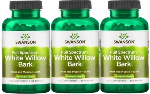 3 x FS White Willow Bark - Kora Wierzby Białej 400mg 90kaps, Swanson.webp