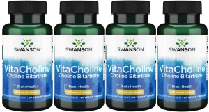 4 x VitaCholine 300mg 60kaps, Swanson