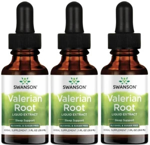 3 x Valerian root liquid extract 29,6ml, Swanson