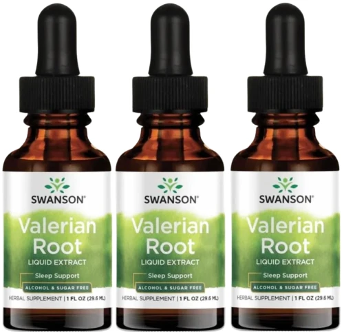 3 x Valerian root liquid extract 29,6ml, Swanson.webp