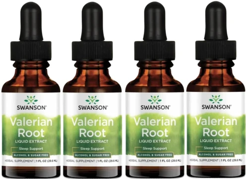 4 x Valerian root liquid extract 29,6ml, Swanson.webp