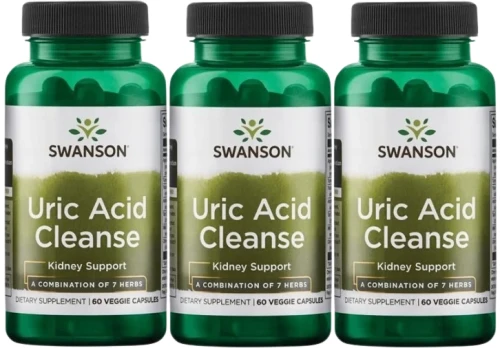 3 x Uric Acid Cleanse 60kaps, Swanson.webp