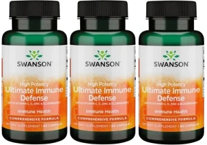 3 x Ultimate Immune Defense 60kaps, Swanson