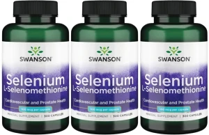 3 x Selenium L-Selenomethionine - Selen 100mcg 300kaps, Swanson