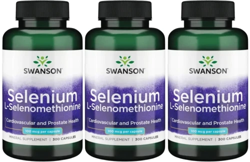 3 x Selenium L-Selenomethionine - Selen 100mcg 300kaps, Swanson.webp